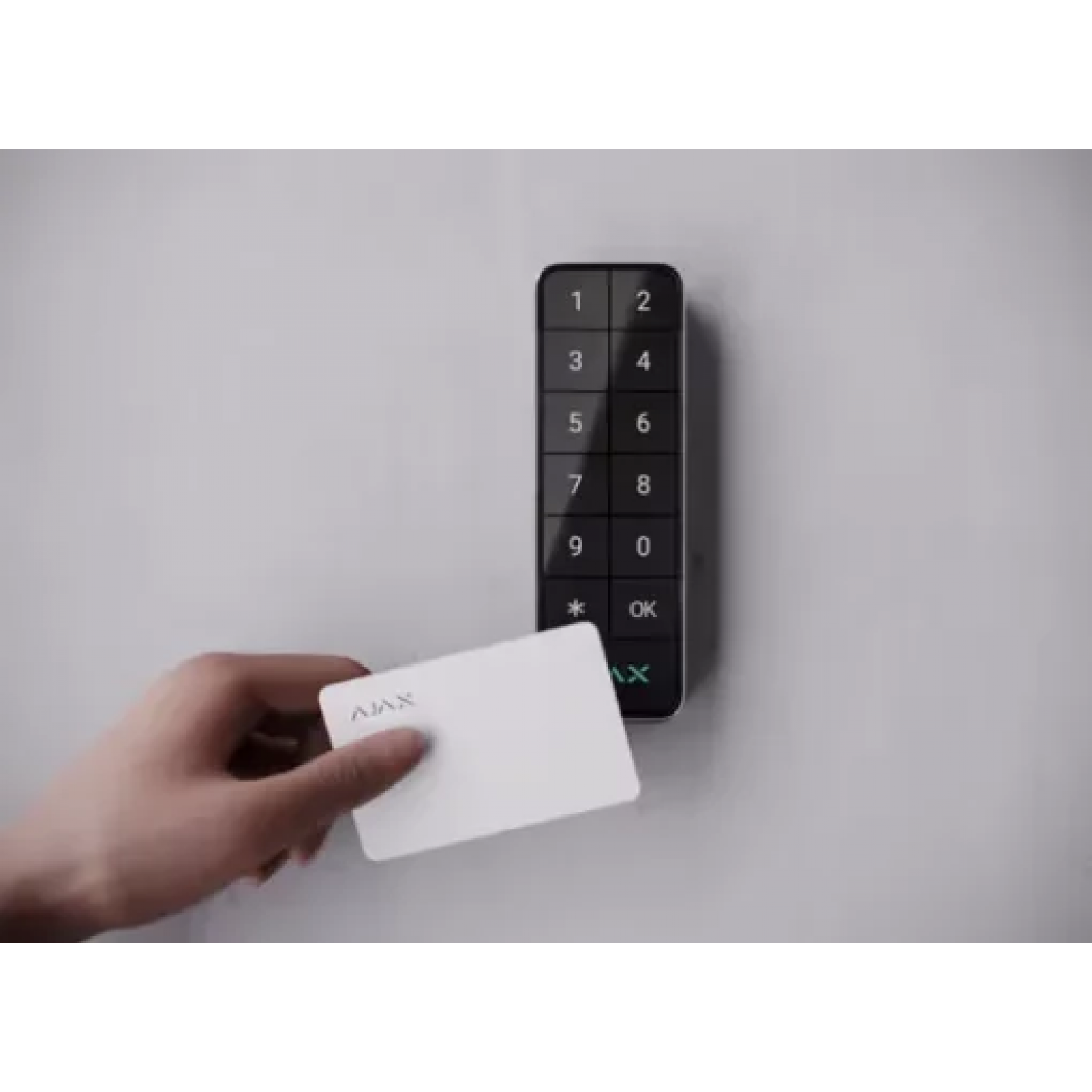 AJAX KeyPad Outdoor Juwelier kabellos mit DESFire und BLE Kartenleser Weiß
