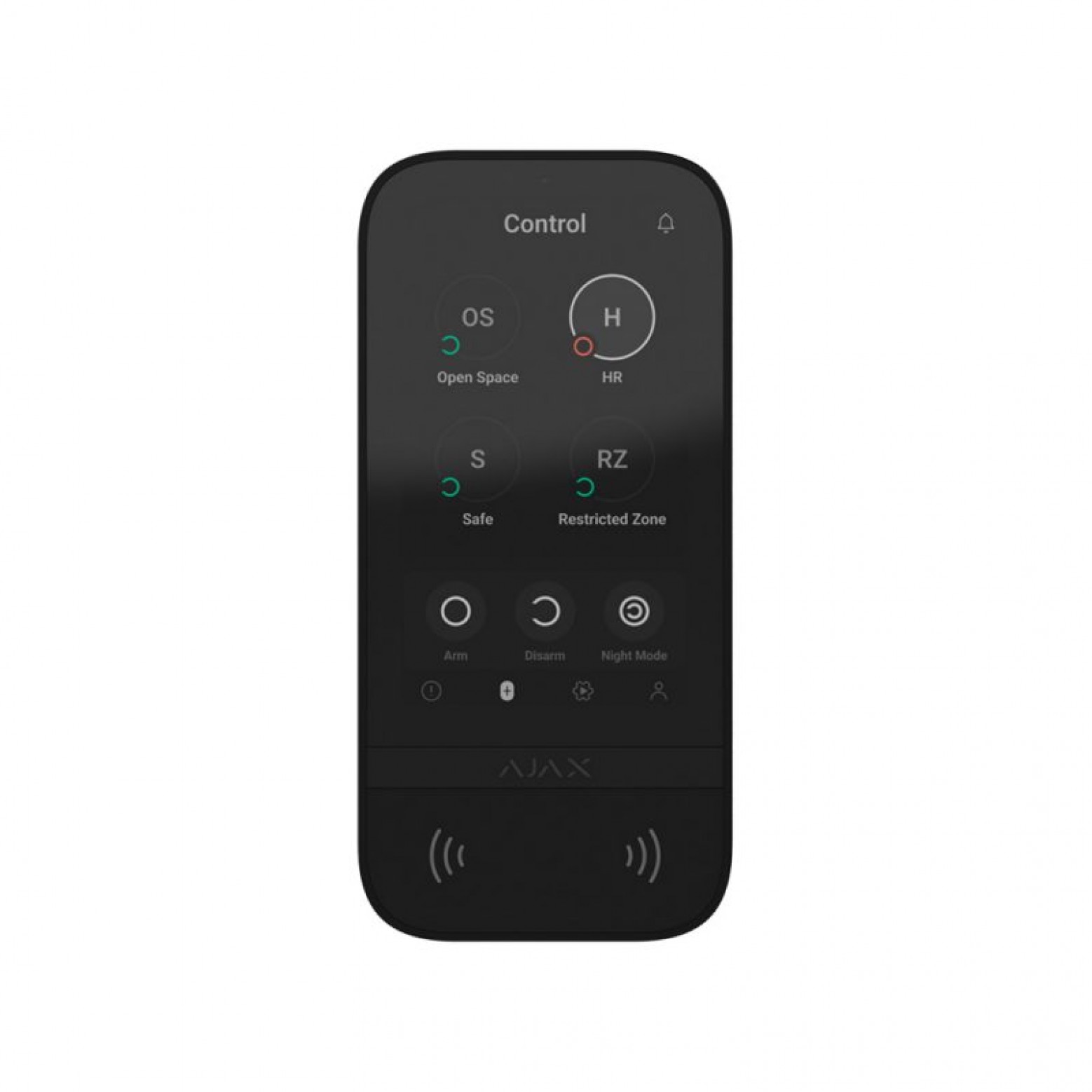AJAX Wireless Touchscreen-Tastatur Schwarz