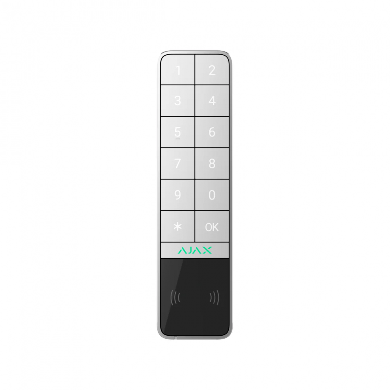 AJAX KeyPad Outdoor Juwelier kabellos mit DESFire und BLE Kartenleser Weiß