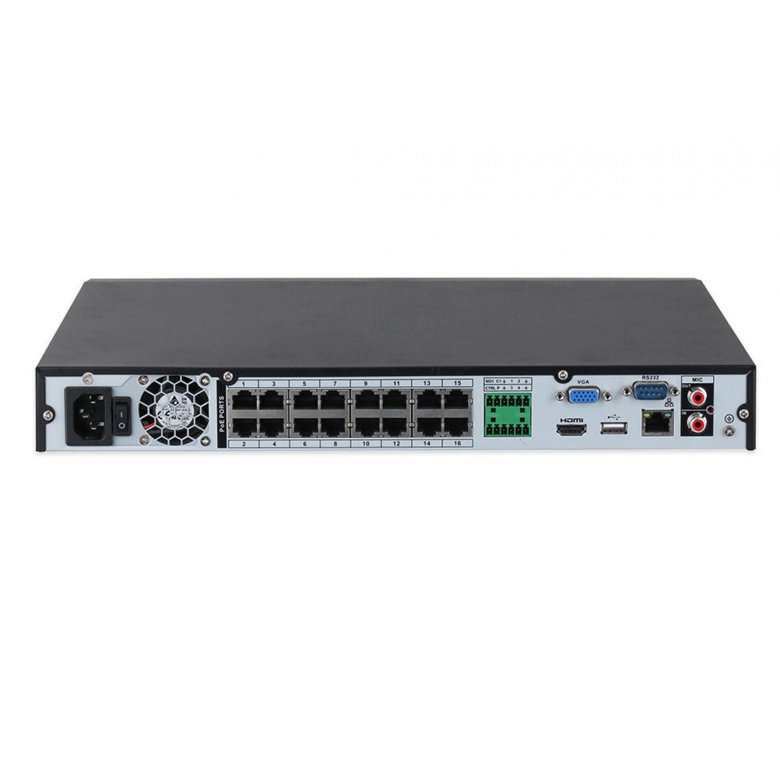 Dahua NVR5216-16P-EI - WizSense - Netzwerk-Videorekorder - 16x PoE - 16 IP-Kameras