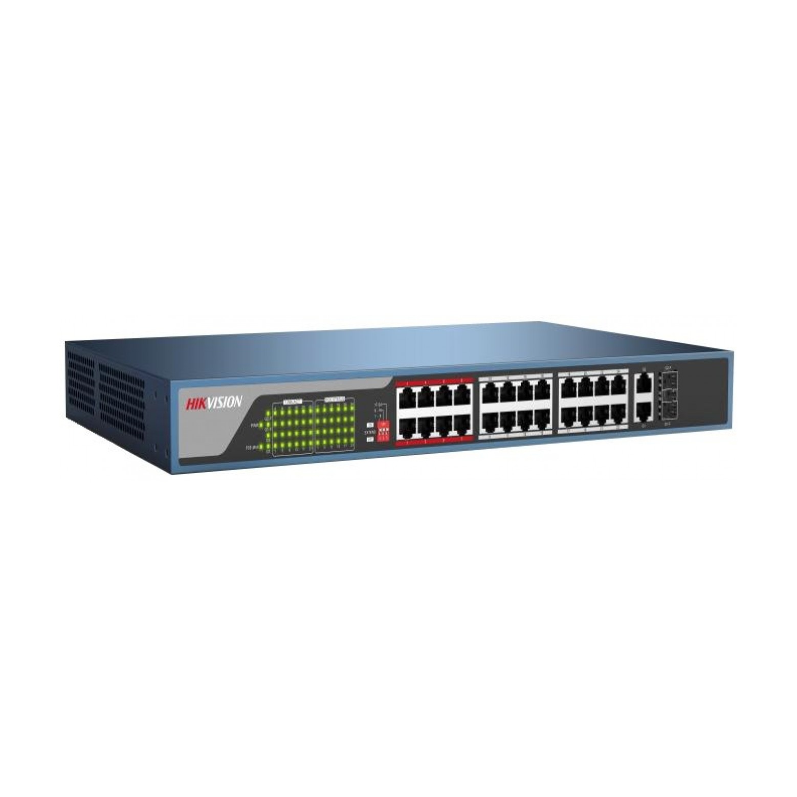 Hikvision DS-3E0326P-E Netzwerk-Switch 24 PoE-Ports 250 Meter PoE-Reichweite