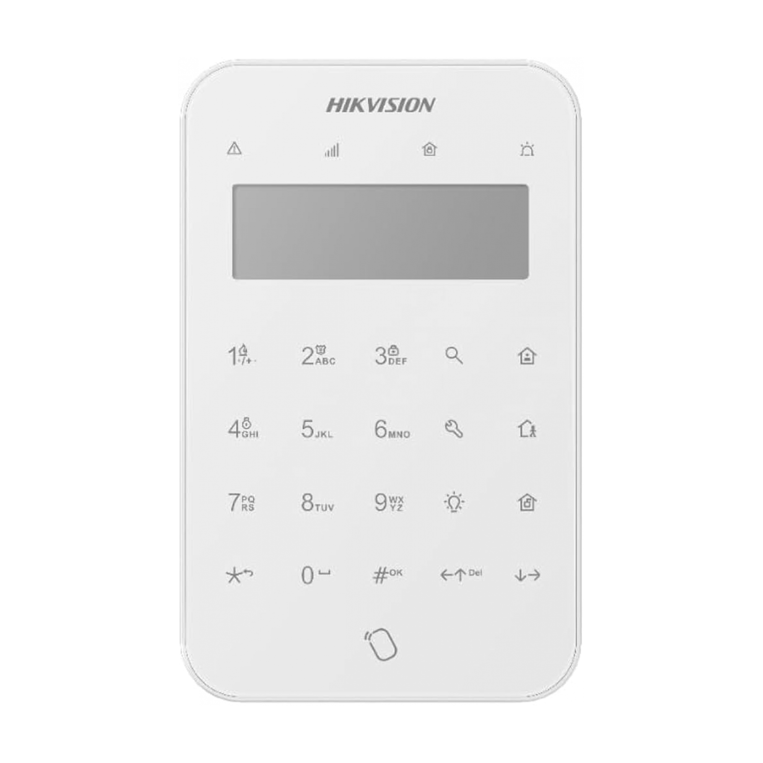 Hikvision DS-PK1-LT-WE Kabelloses LCD-Bedienteil mit Tag-Funktion Weiß