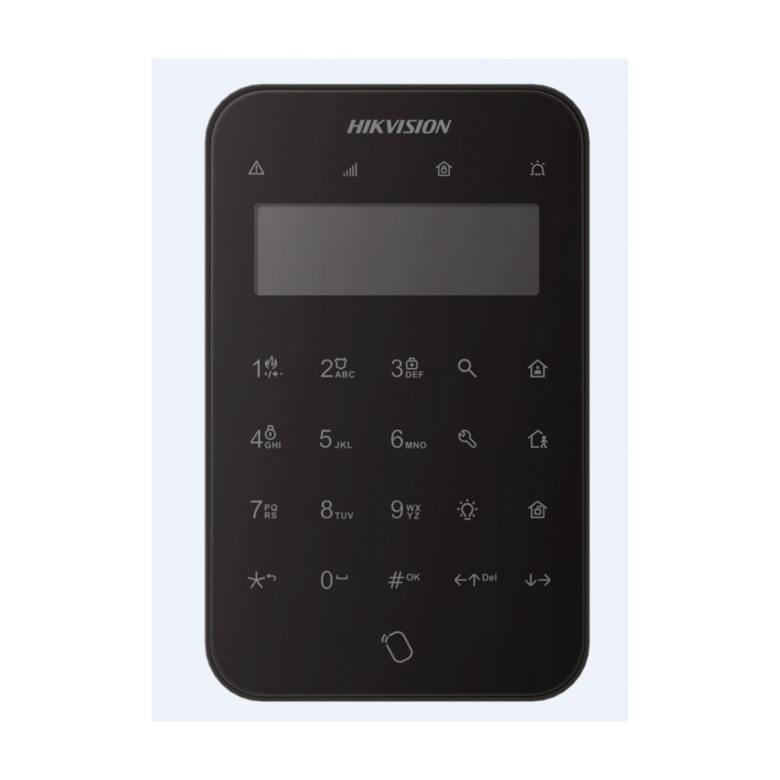 Hikvision DS-PK1-LT-WE Kabelloses LCD-Bedienteil mit Tag-Funktion Schwarz