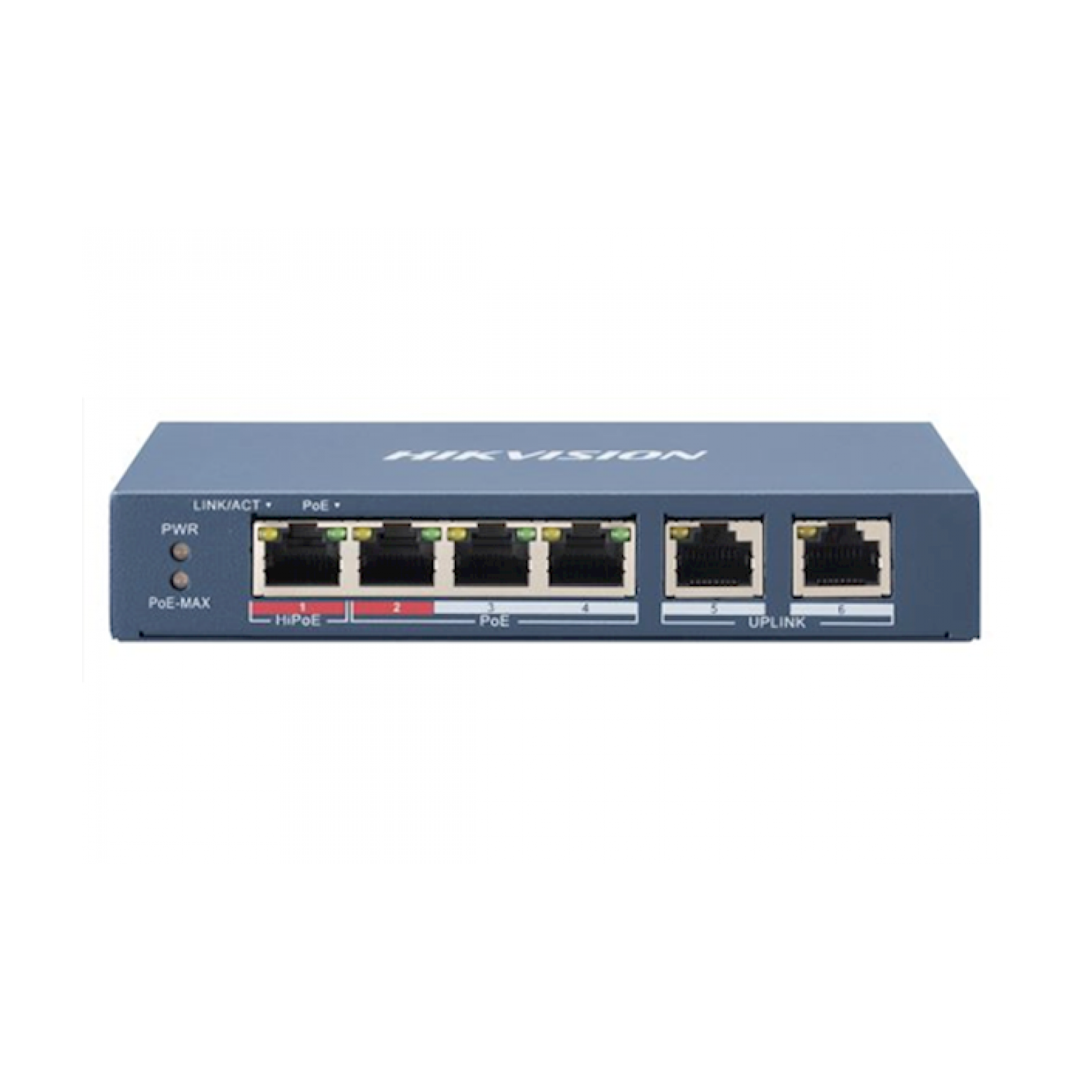 Hikvision DS-3E0106HP-E PoE-Switch, 1x High PoE, 3x PoE, 100M Unmanaged