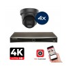 Hikvision Kamera Set - 4x Colorvu 3.0 - Turret - 8MP (4K) - Audio und Mikrofon - IP -   Schwarz