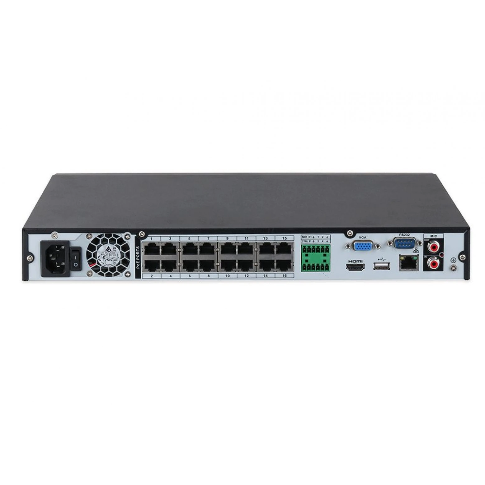 Dahua NVR5432-16P-EI - WizSense - Netzwerk-Videorekorder - 16x PoE - 32 IP-Kameras