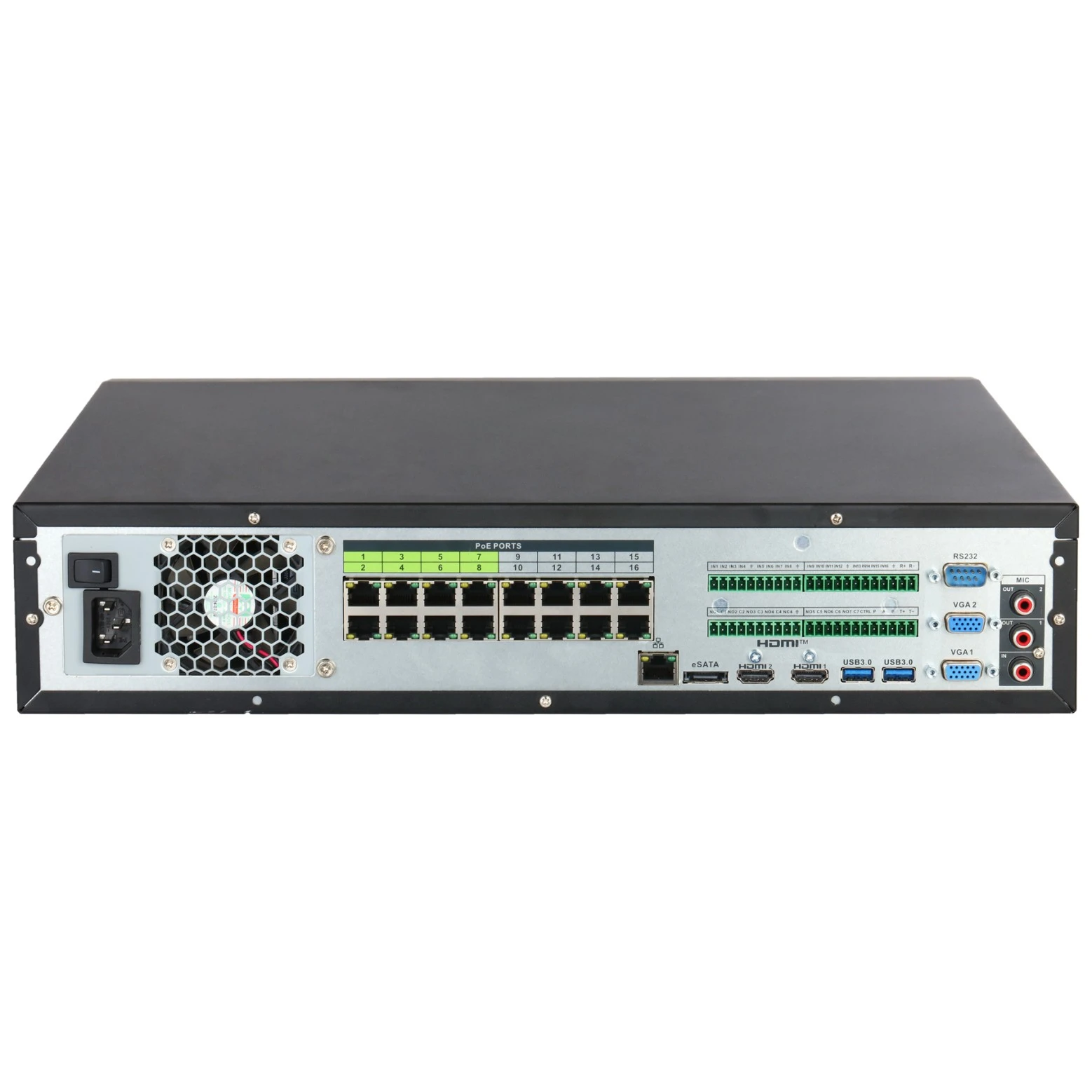 Dahua DHI-NVR5832-16P-XI/Pro – 32-Kanal-WizMind Pro AI-NVR mit 16× PoE, WizSeek, AcuPick und RAID-Speicher