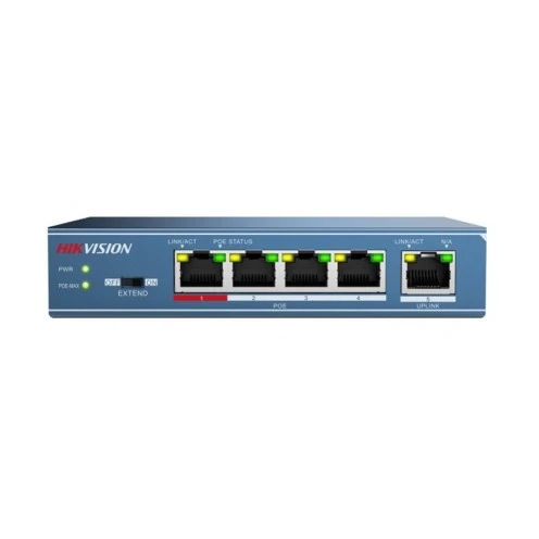 Hikvision DS-3E0505P-E 4-Kanal-PoE-Switch