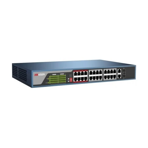 Hikvision DS-3E0326P-E Netzwerk-Switch 24 PoE-Ports 250 Meter PoE-Reichweite