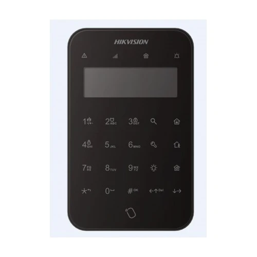 Hikvision DS-PK1-LT-WE Kabelloses LCD-Bedienteil mit Tag-Funktion Schwarz
