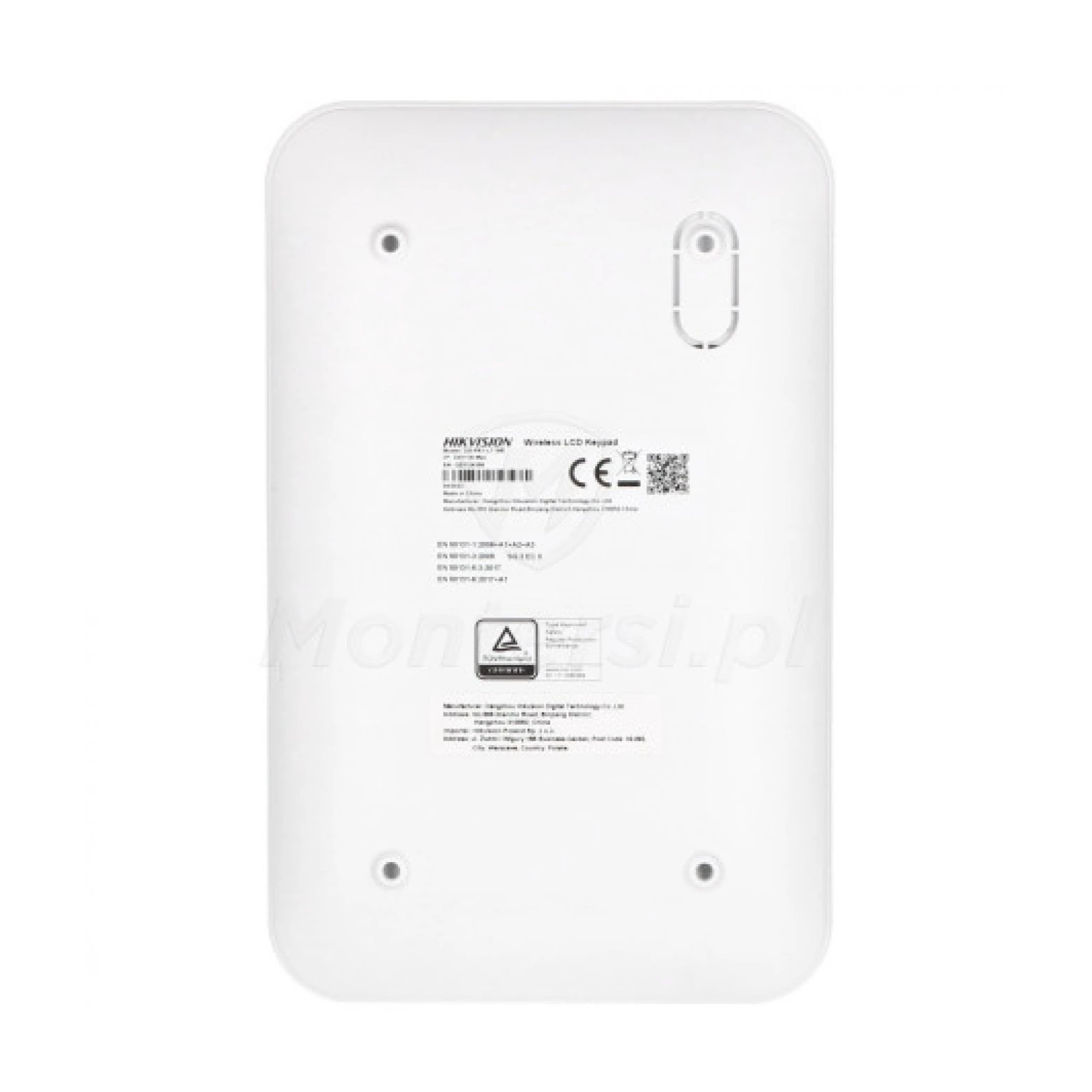 Hikvision DS-PK1-LT-WE Kabelloses LCD-Bedienteil mit Tag-Funktion Weiß