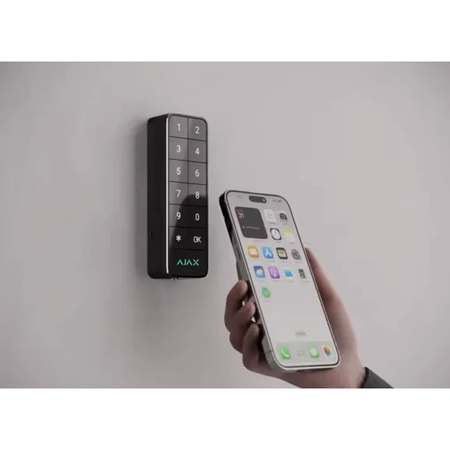 AJAX KeyPad Outdoor Juwelier kabellos mit DESFire und BLE Kartenleser Weiß