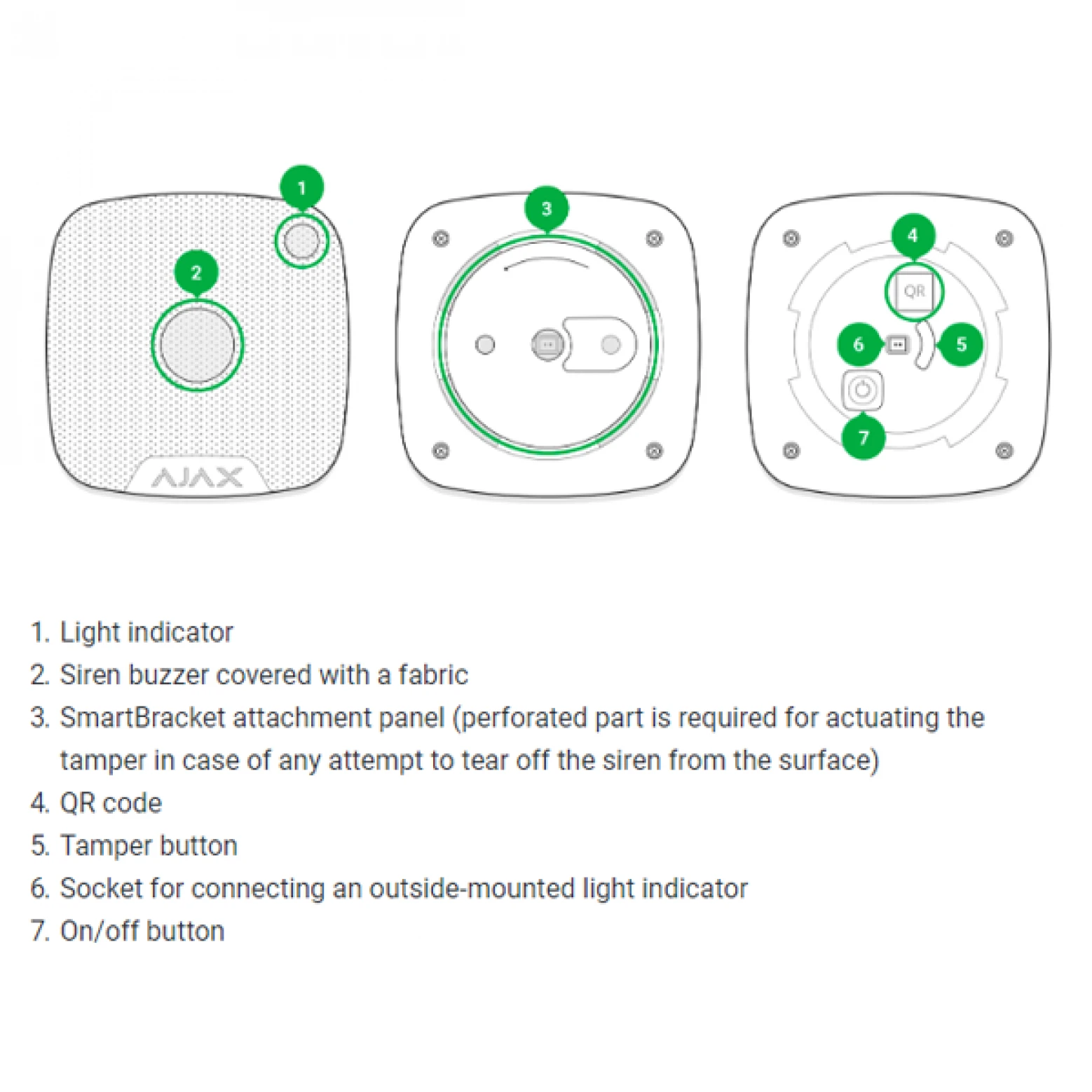 AJAX HomeSiren Innensirene drahtlos