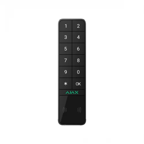 AJAX KeyPad Outdoor Jeweller kabellos mit DESFire und BLE Kartenleser Schwarz