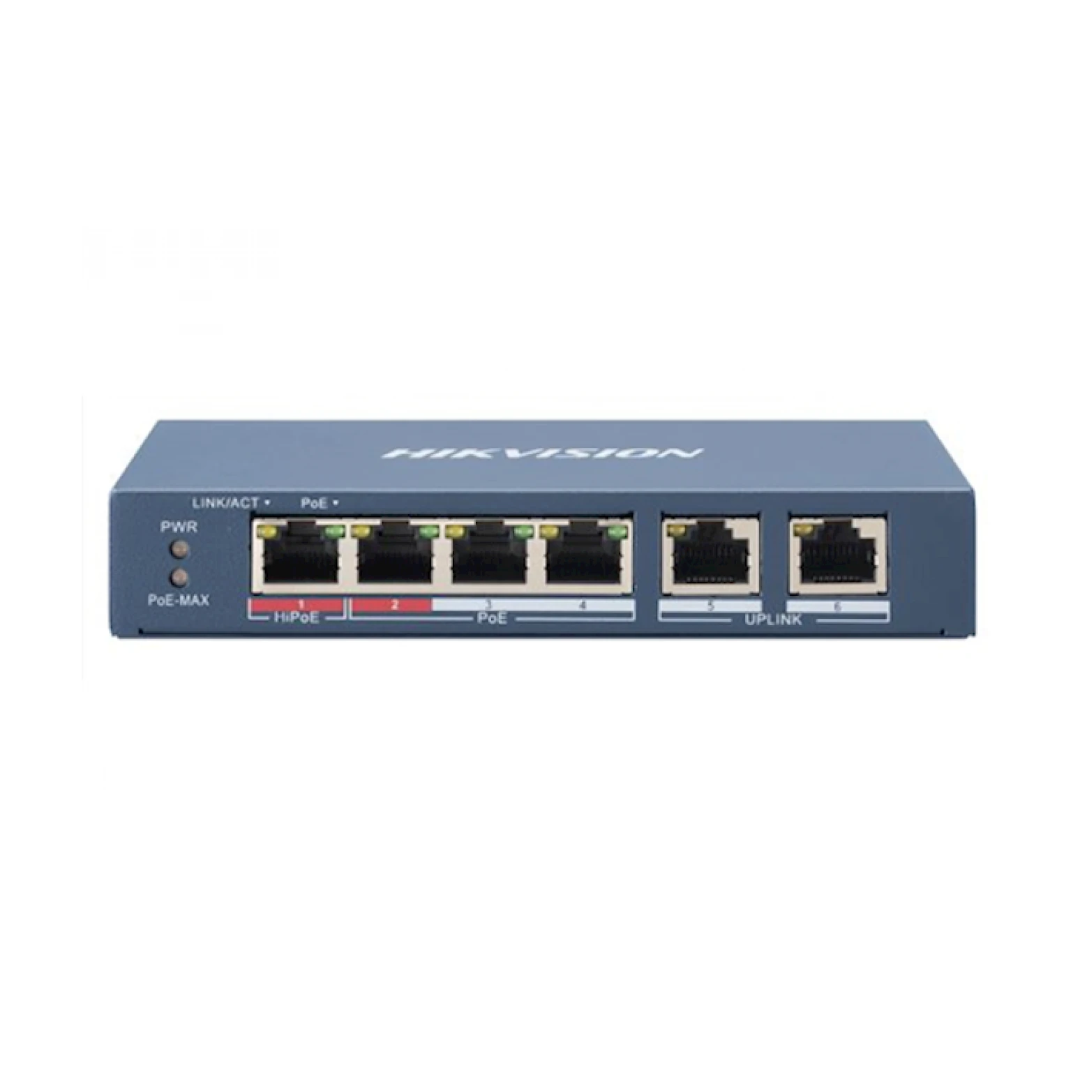 Hikvision DS-3E0106HP-E PoE-Switch, 1x High PoE, 3x PoE, 100M Unmanaged