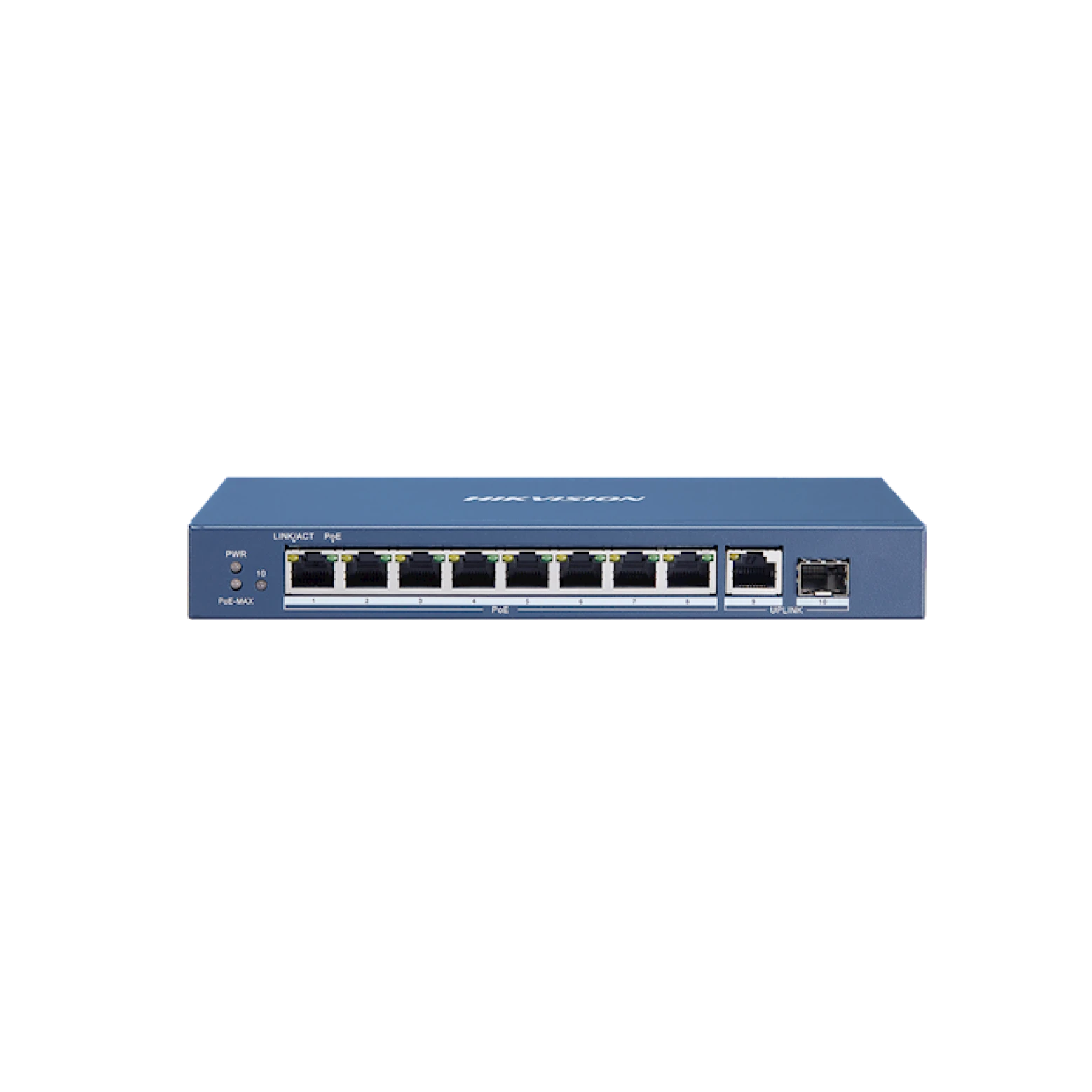 Hikvision DS-3E0510P-E, 10 Ports, 8x POE, Gigabit Unmanaged