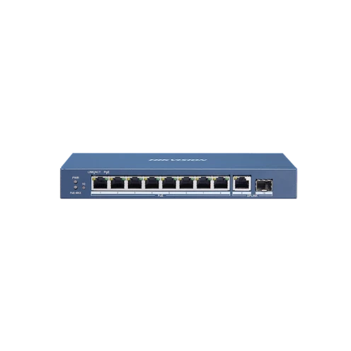 Hikvision DS-3E0510P-E, 10 Ports, 8x POE, Gigabit Unmanaged